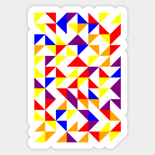 Amazing Geometric Colourful Triangle Pattern #6 Sticker